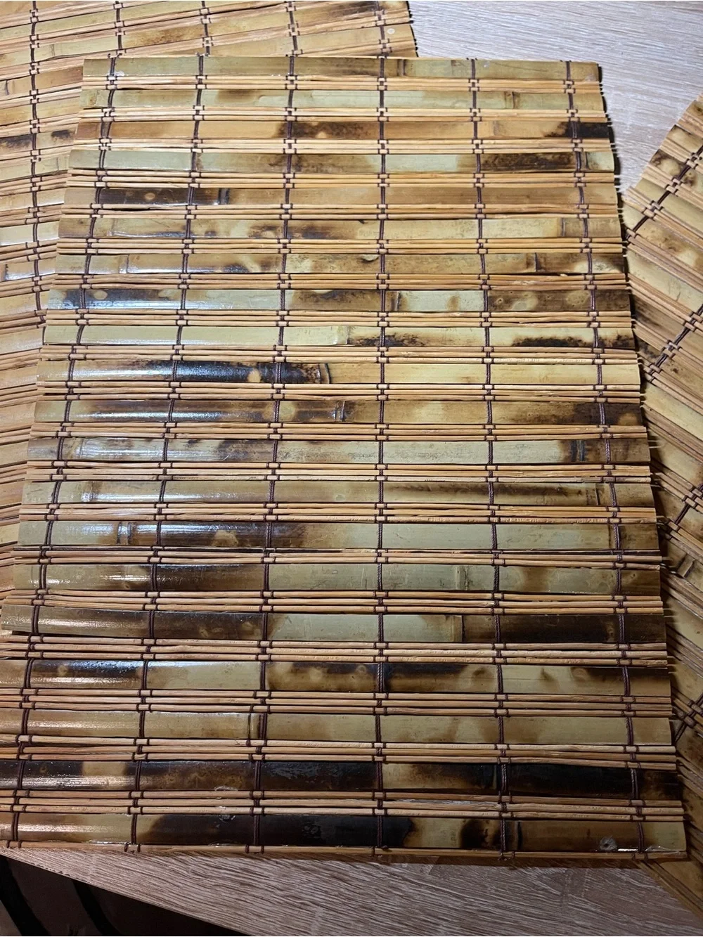 Bamboo Placemats - Natural Brown Table Linens